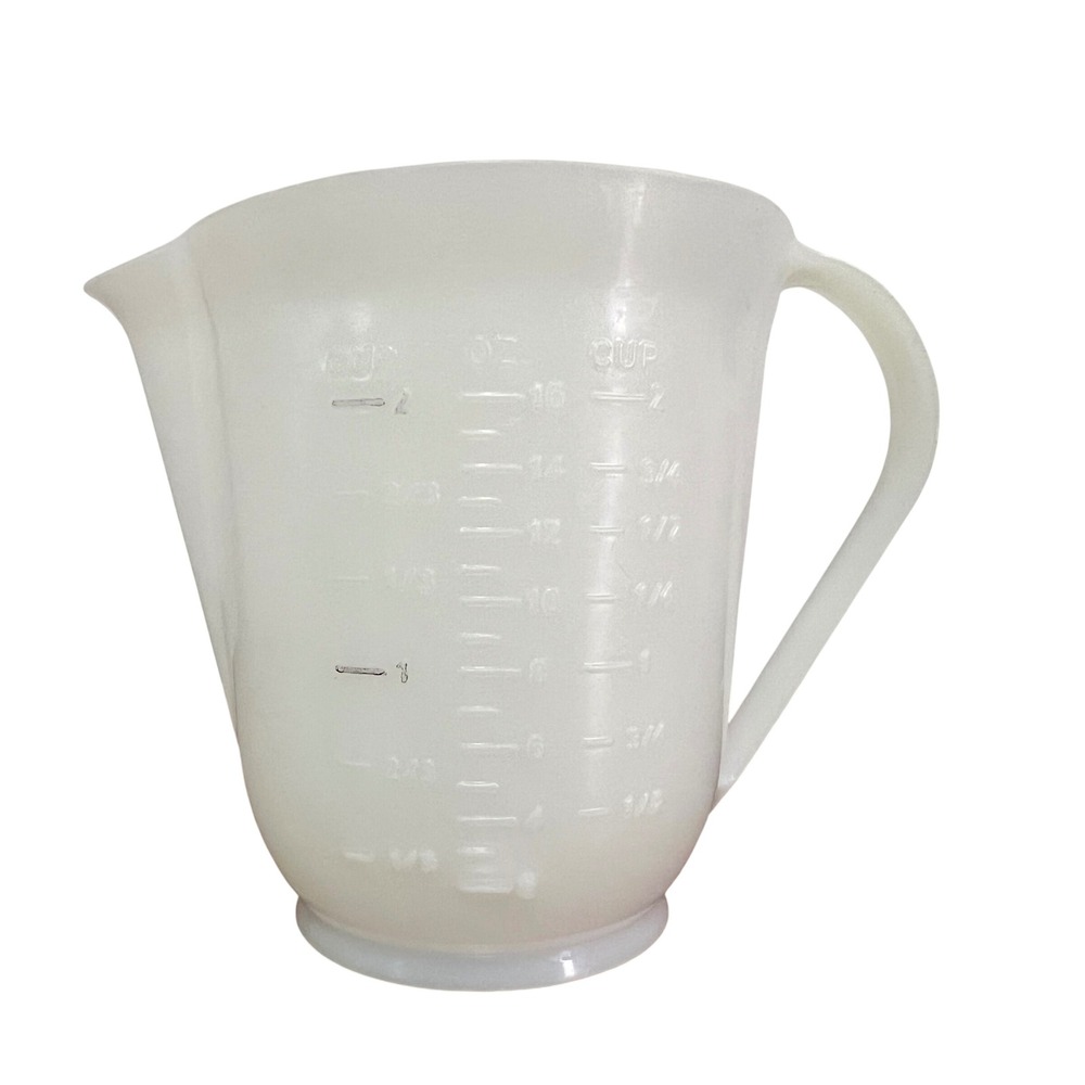 Eagle Vintage Plastic 2 Cup Measuring Cup White 16 oz 500 ml Made in USA